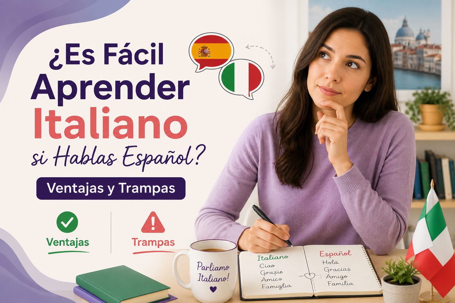¿Es Fácil Aprender Italiano si Hablas Español? Ventajas y Trampas