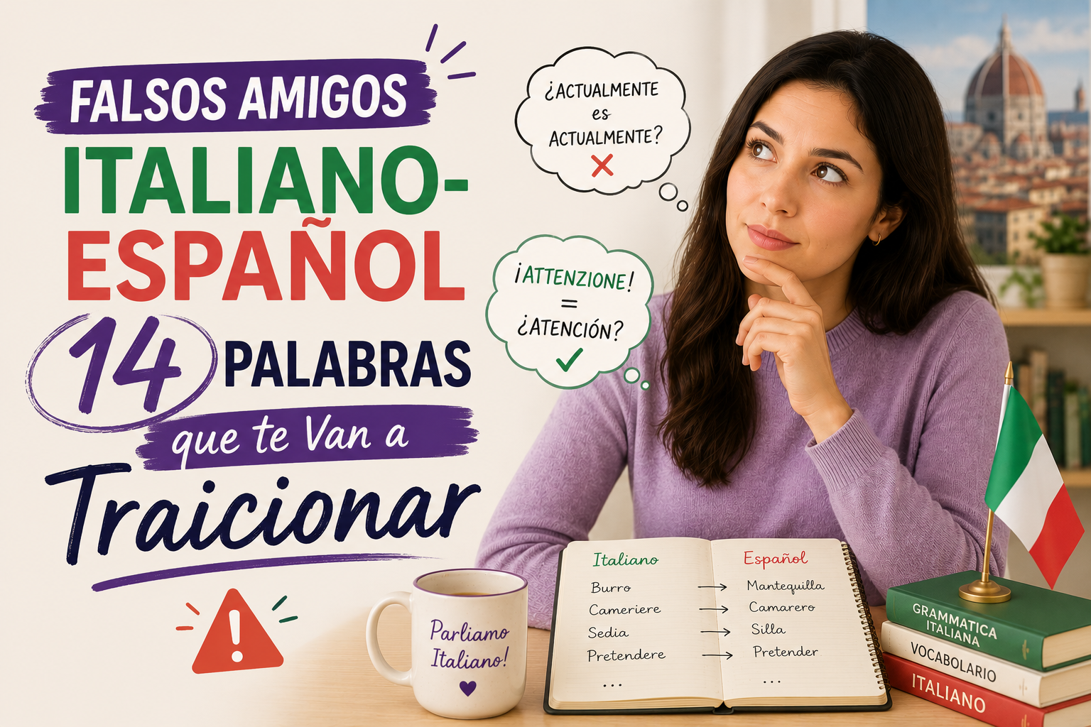 Falsos Amigos Italiano-Español: 14 Palabras que te Van a Traicionar