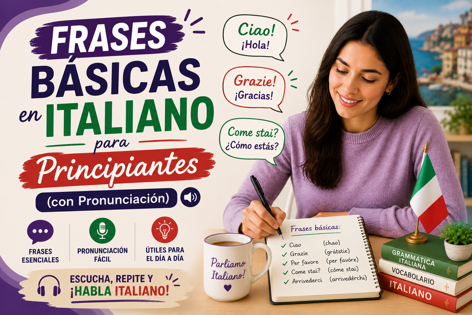 Frases Básicas en Italiano para Principiantes (con Pronunciación)